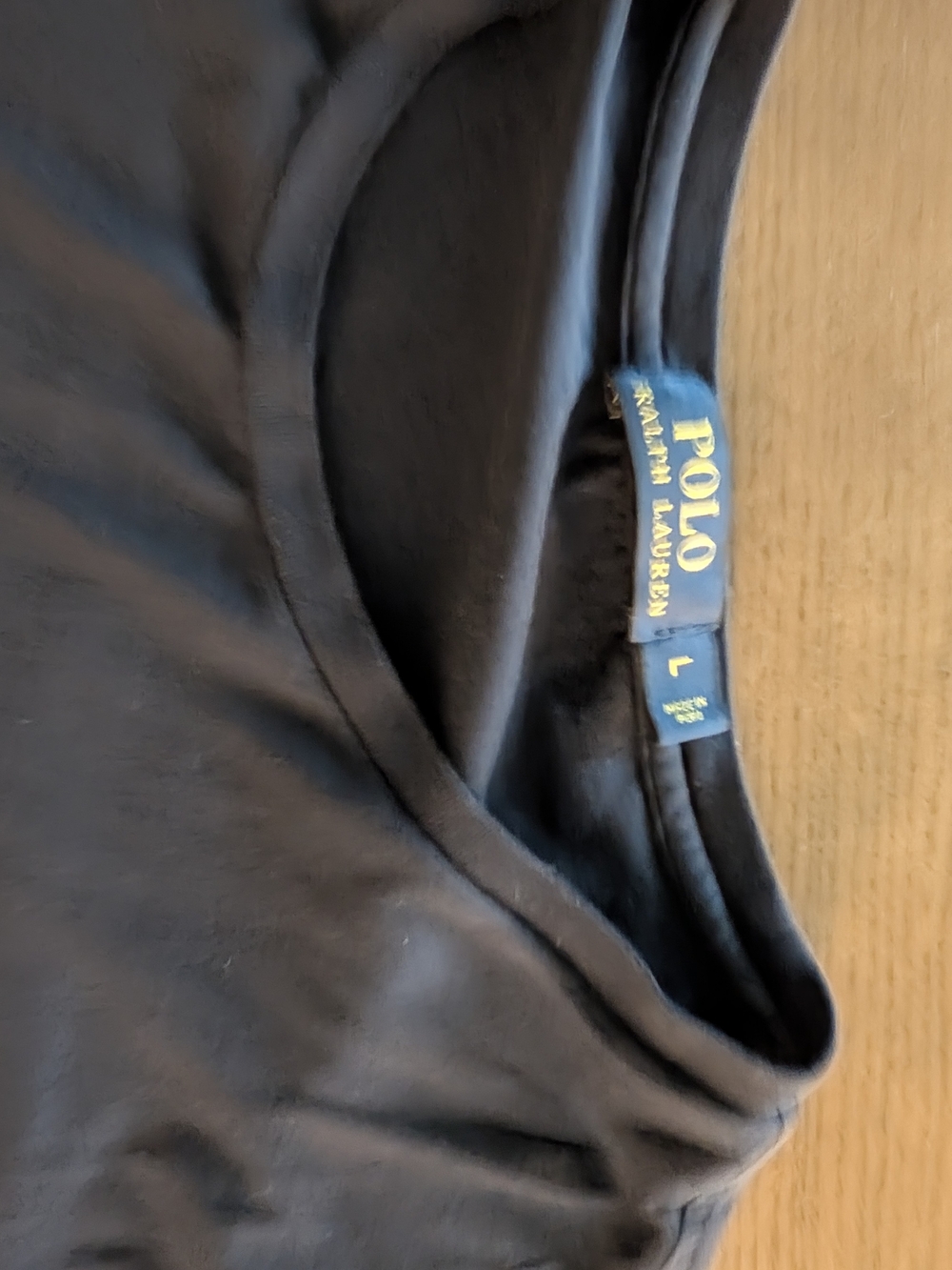 Polo by Ralph Lauren Black Crewneck Tee with Yellow Label